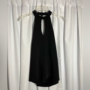 Women’s DREW Black Halter Style Sleeveless Blouse w/Back Drape and Elastic Sz S